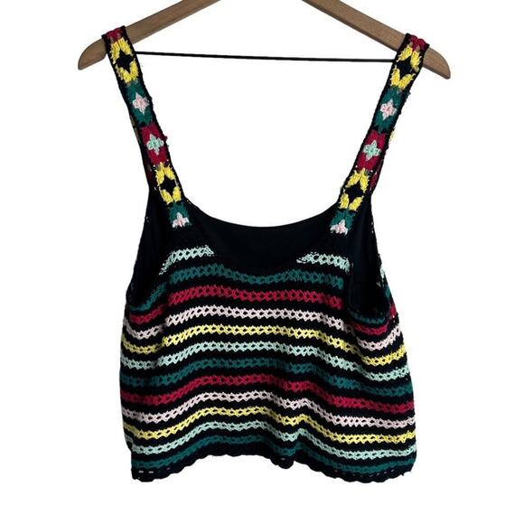 Jessica Simpson Crochet Crop Top Women Tank Size LARGE Brand New - Picture 3 of 5